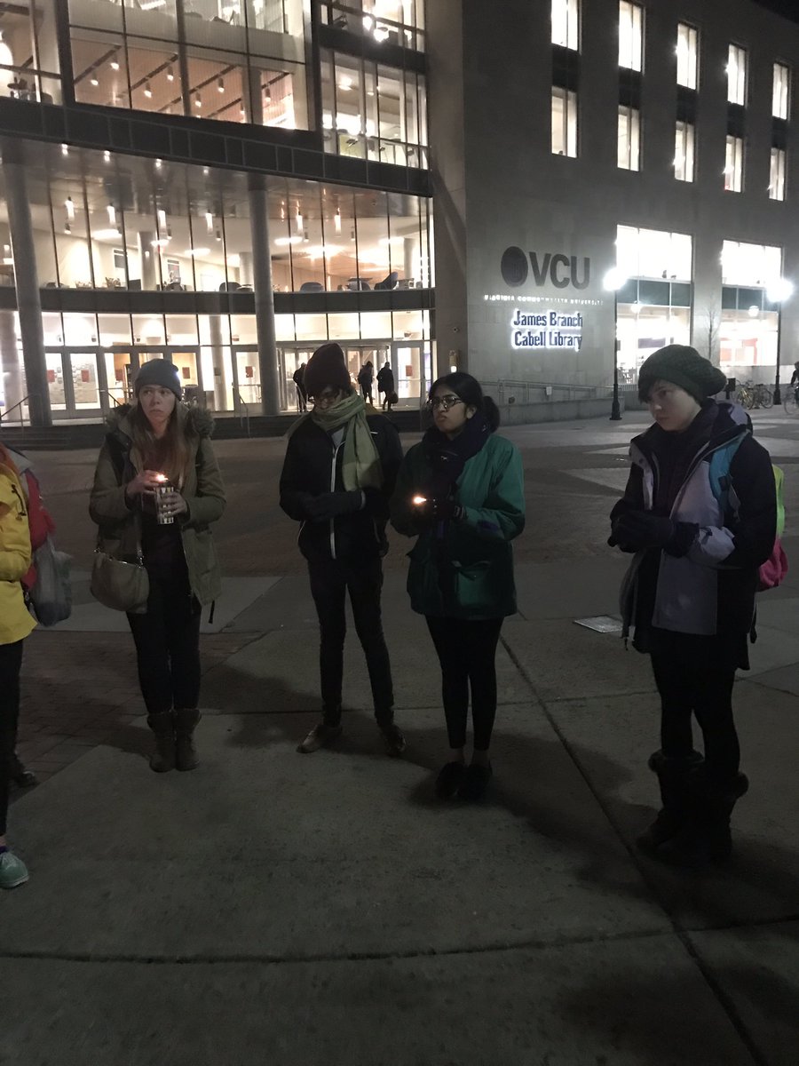 apsa_vcu's tweet photo. Thank you to all who attended our Vigil for South Asian Victims of Hate Crimes. #SrinivasKuchibhotla #DeepRai #HarnishPatel https://t.co/VsBhiSZDD9