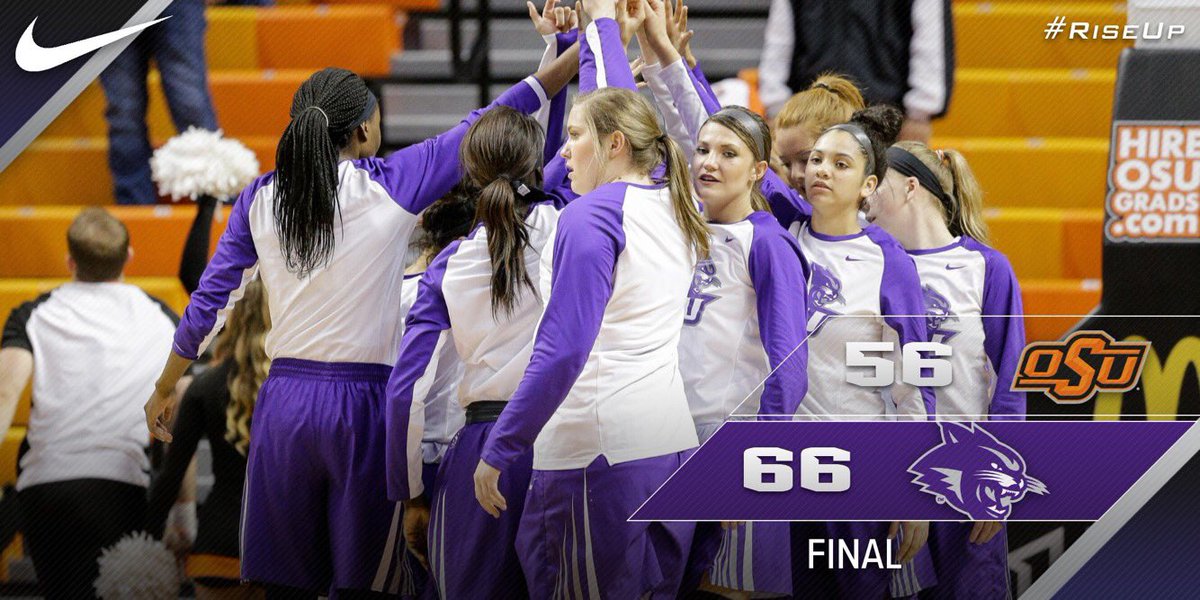 ACUWBB's tweet photo. Took down Oklahoma State on the road in the 1st Round of the @WomensNIT! All 5 starters in double-figures scoring! #GoWildcats https://t.co/O5wNRTbngs