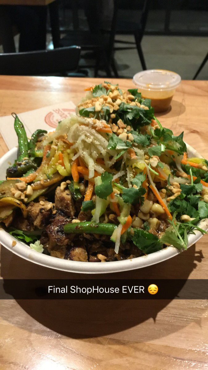 JeffNawesome's tweet photo. @shophouse I have eaten 8 straight days of your bowls.  You will be missed. #shophouse best FCR ever https://t.co/yQXkgJAudb