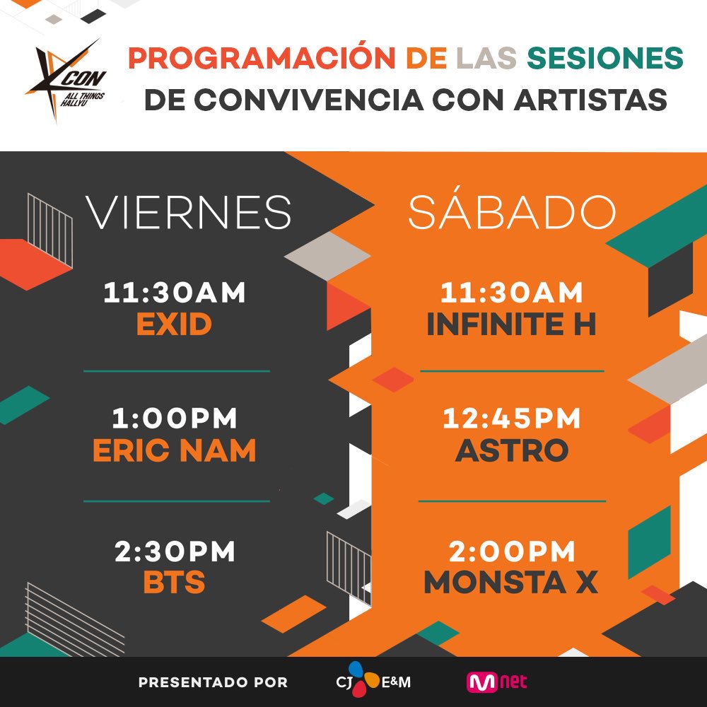 kconmexico's tweet photo. ¿Ya vieron el calendario de convivencias con los artistas? ¿¡A quién les emociona ver!? #KCONMEXICO https://t.co/8Yzc9fdHhk