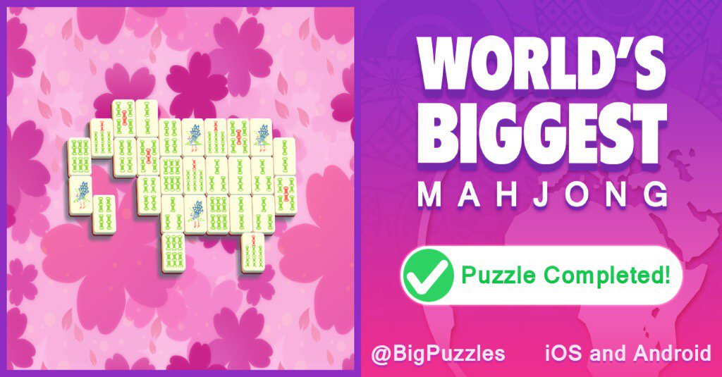 SoMimiesque's tweet photo. I've just completed Elephant in World's Biggest Mahjong.

It's free https://t.co/Pp11spaAhz https://t.co/uaLMRZ4BAZ