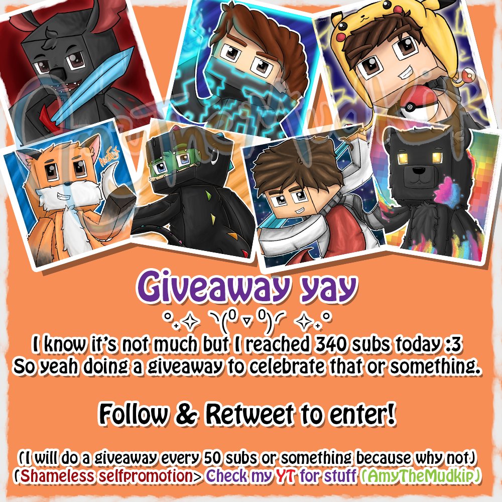 AmyTheMudkip's tweet photo. Woah I'm doing an art giveaway 😱Ends 31 March! 1 or more winners will be picked ^^ Thanks for all the support guys ♥️ https://t.co/iTDyLOZ5LT