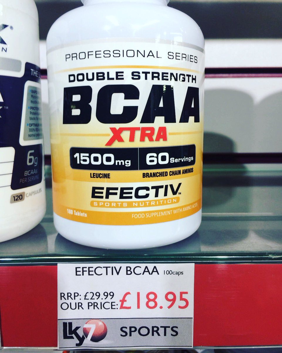 lky7s's tweet photo. In-Store, @efectivnutri Double Strength BCAA Xtra! RRP - £29.99, In-Store Price - £18.95! #efectiv #efeftivnutrition #bcaa https://t.co/xKGvwXE17k