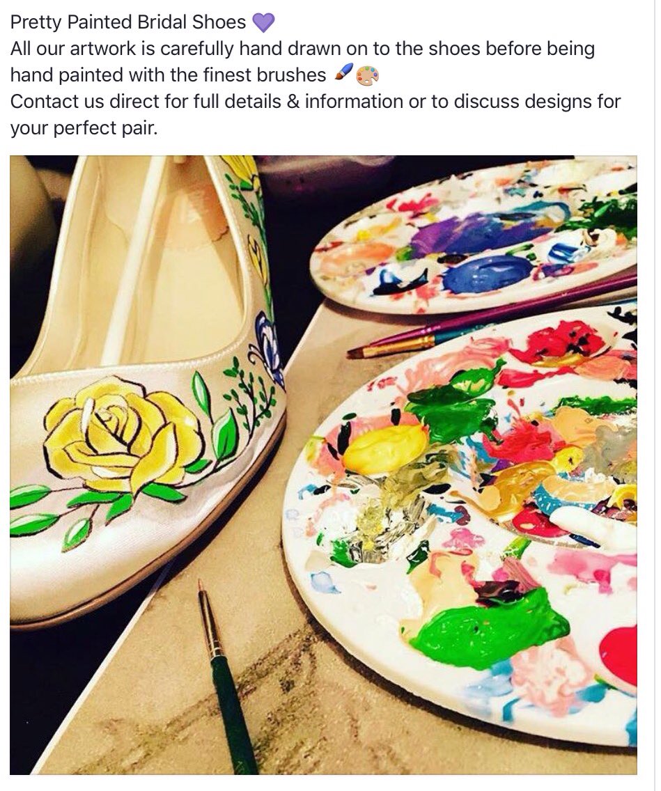 #wedding #weddingplanners #weddingshoes #paintedshoes #artworkshoes #bridalshoes #unusualshoes #uniqueshoes #weddingfootwear #bridalwear 👰🏼👠