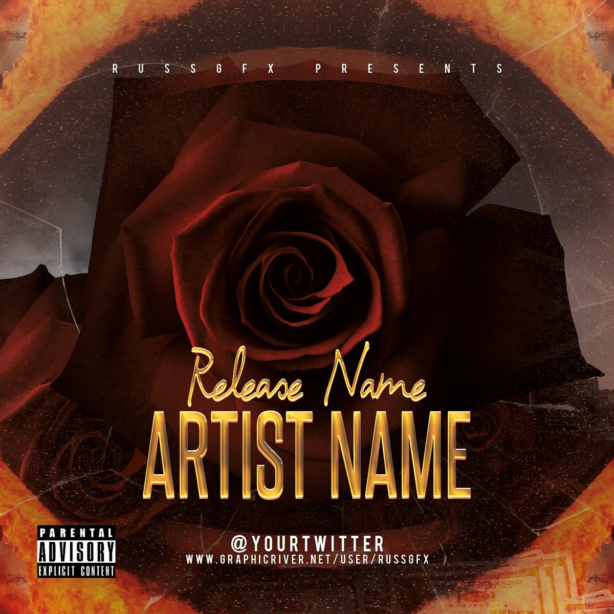 russgfx's tweet photo. Roses PSD CD Mixtape Cover Template
 https://t.co/YDhfZMPuIY https://t.co/BqCW44JtDg