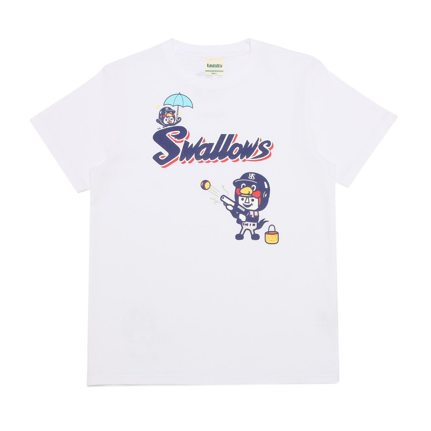 LAUNDRY×ヤクルトスワローズ　コラボTシャツ　リメイク Laundry 東京ヤクルトスワローズ コラボTシャツ 浦添春季