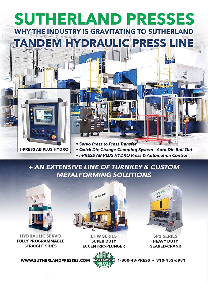 SutherlandPress's tweet photo. #Servo, #Hydraulic, #Presses, #DeepDraw, #SMC, #BMC, #TRF, #IPRESS, #composite, Molding, #Macrodyne, #SchulerGroup, #Willaims&White https://t.co/SLhaU5wiT6