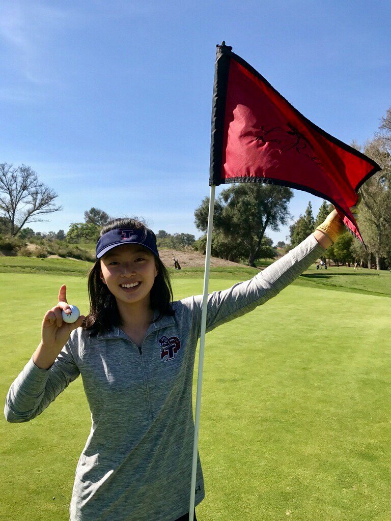SignalSports's tweet photo. Prep golf: @TrinityKnights golfer Leslie Kim shot a hole in one today in the team's first league match of the year. 👏 https://t.co/qqZb3dzdtT