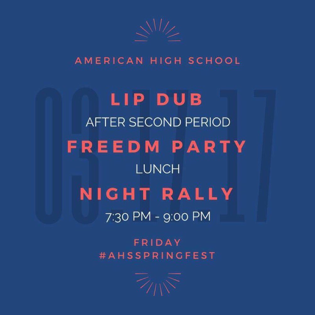 EagleNationAHS's tweet photo. #AHSSpringFest 🔴⚪️🔵Get Excited🔵⚪️🔴 Tomorrow is the big day https://t.co/tyw4tRUnlA
