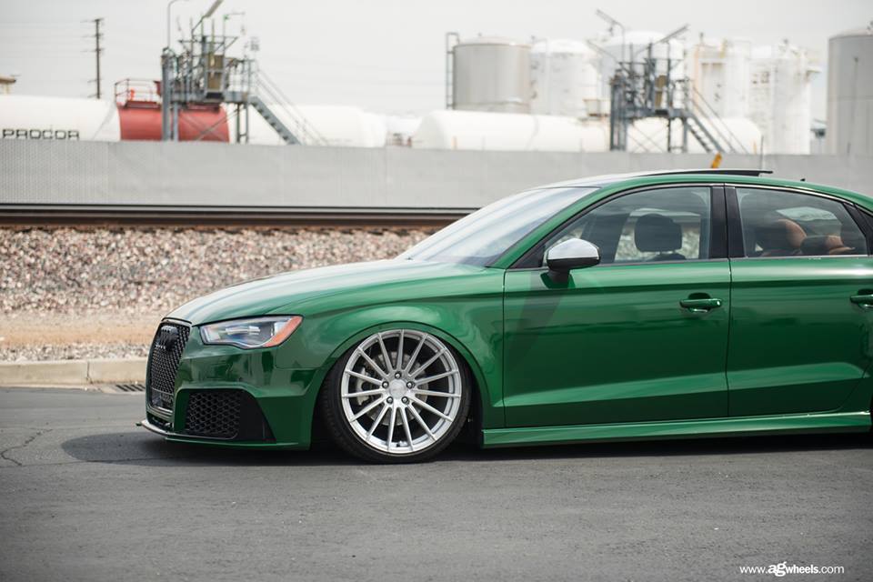 Go Green🐲🐉#Audi #A3 #RS3 Limousine #Tuning  M621 <a href="/tuningblog_eu/">tuningblog</a> crwd.fr/2nrGzEo #audiloverr #AudiforLife #audipixs #tuningcar #rims