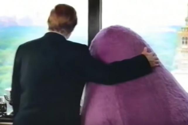 AdactsDigital's tweet photo. #TBT: McDonald's and Trump Were Friends in This Big N' Tasty Ad (Co-Starring Grimace) https://t.co/DMlIdEUZnQ https://t.co/VvBFAYgc0V