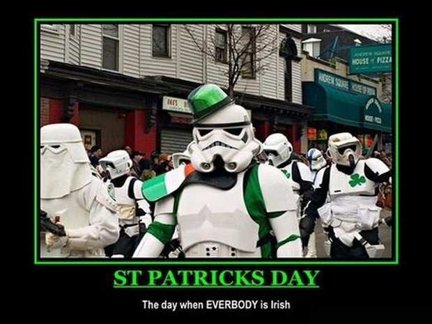 SFAL00's tweet photo. The force and the beer..is elsewhere...#IrishMarch #EIRE #ireland #saintpatricksday https://t.co/XldpHXGXLJ