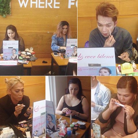 FuentesManila's tweet photo. #EBBigBeautyChallenge finalists showing off their makeup skills during the Facebook Live Tutorial Challenge. #GrandFaceOff #EverBilena https://t.co/cgommajlLZ