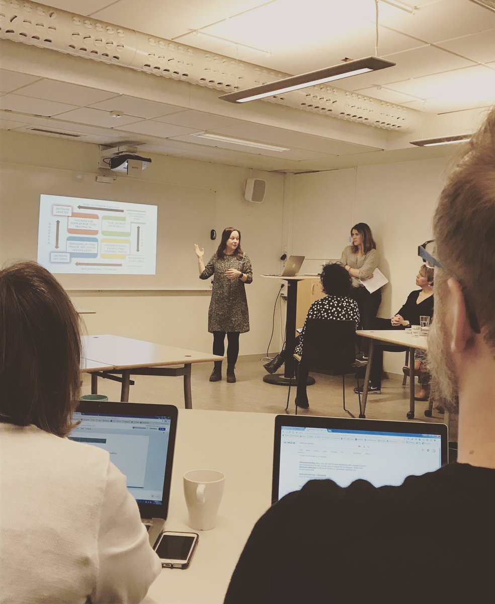 Frukostmöte och <a href="/LisaBolin/">Lisa Bolin</a> m.fl snackar aktionsforskning. Heja! #pedagogiskinspiration