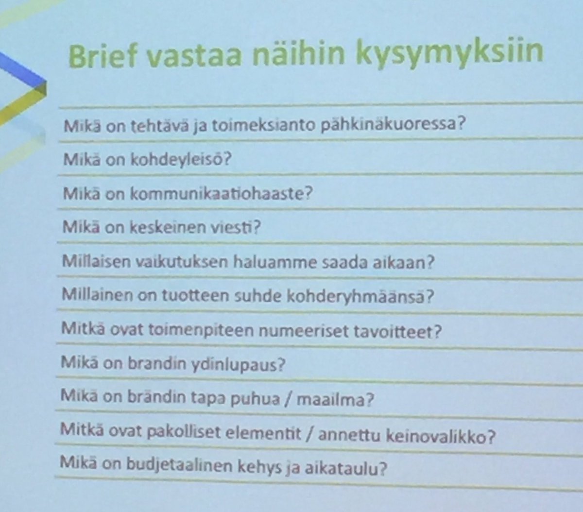 Vaadi hyvä brief! Tee se vaikka yhdessä esimiehesi tai asiakkaan kanssa. #copy17 #brief #mitätehdään #miksitehdään #mikäontavoite