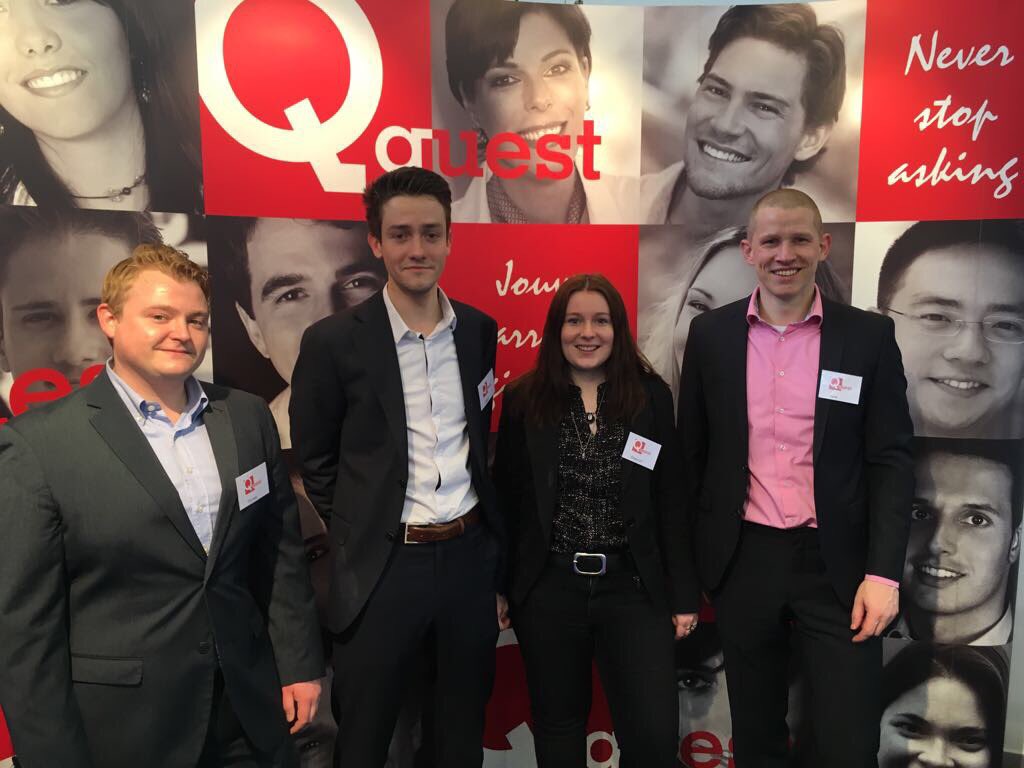 QquestBV's tweet photo. Kom vandaag en morgen kennismaken met toekomstige collega's @ThoHoog @Renetjuh1980 Shannon en Willem. #ncb17 #talentclass #ICTzonderrisico https://t.co/ipPSLqcyMl