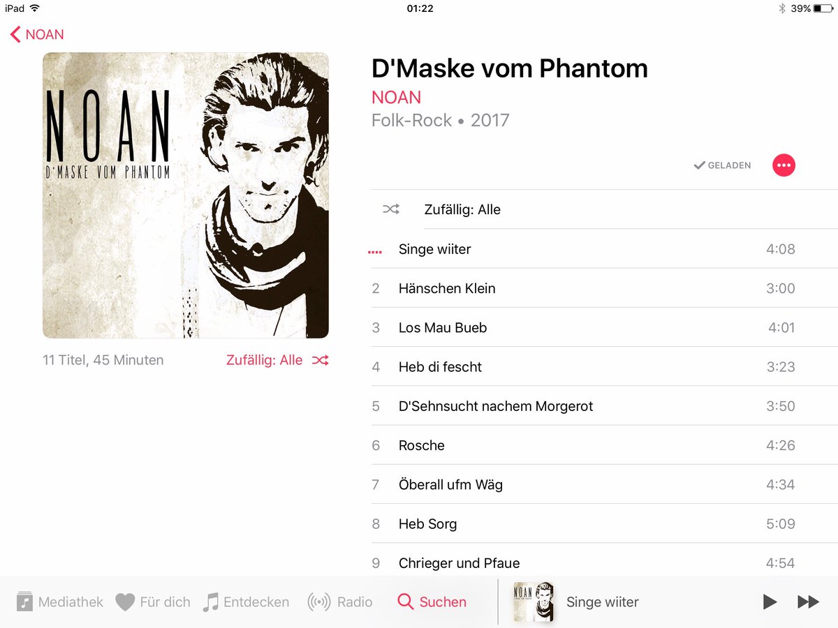 Scho s ganze Albom glost! 😀 <a href="/noanmusig/">NOAN</a> #MundartAmericana #DMaskeVomPhantom