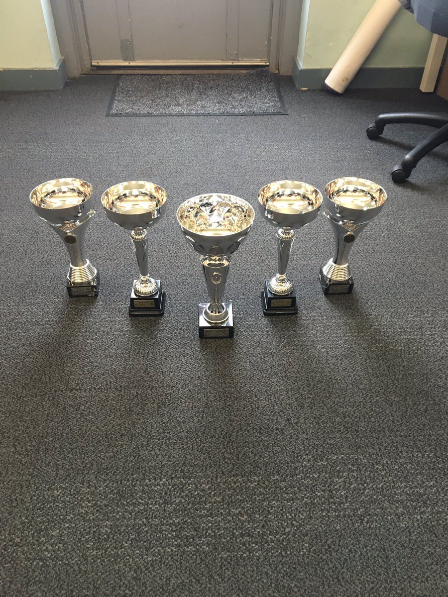 UOL_Sport's tweet photo. Just some of the trophies/awards up for grabs at Clash of the Courts this weekend! Look forward to seeing you there @dmuleicester 🏆 https://t.co/HDJ7HNXIID