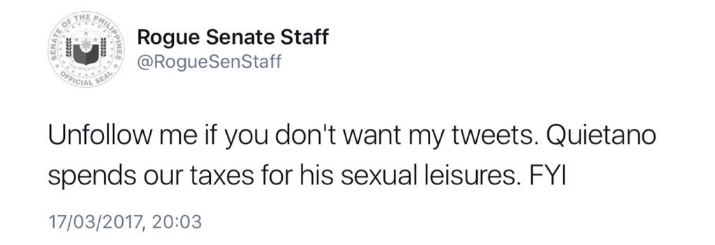 mmprideorg's tweet photo. These deplorable tweets from @RogueSenStaff &amp; @AltMalacanang is exactly why we need to #PassADB.

// homophobia https://t.co/caWARfWjpr