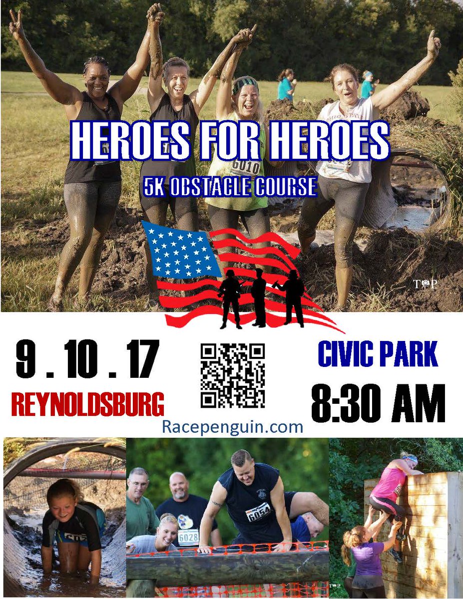 Registration is open for the 4th Annual Heroes for Heroes 5K Obstacle Course! racepenguin.com/events/heroesf…