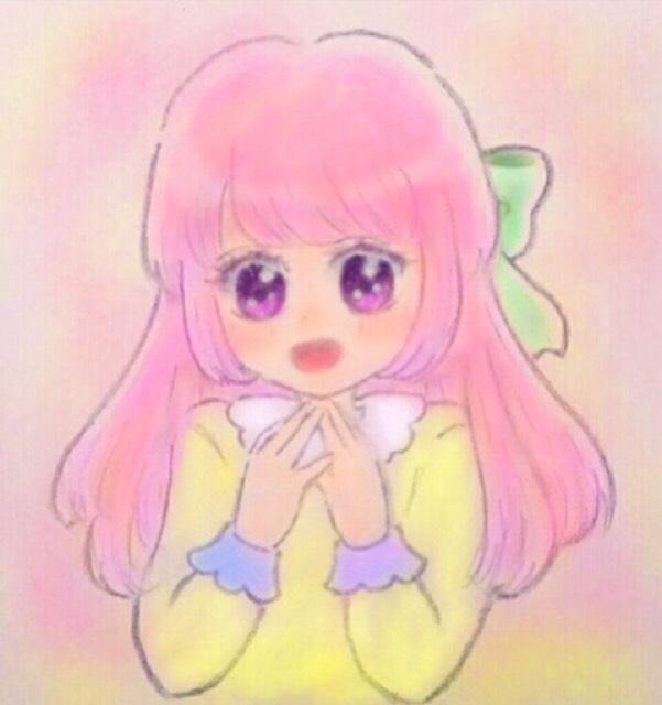 きらきらふわふわの、リボンやレースやスカラップでいっぱいな女の子がやっぱり大好きで描いたらすぐ相棒らいちゃんが塗ってくれた、天才すぎ最高ふぁぼすぎ🍬🍑♡♡♡ 