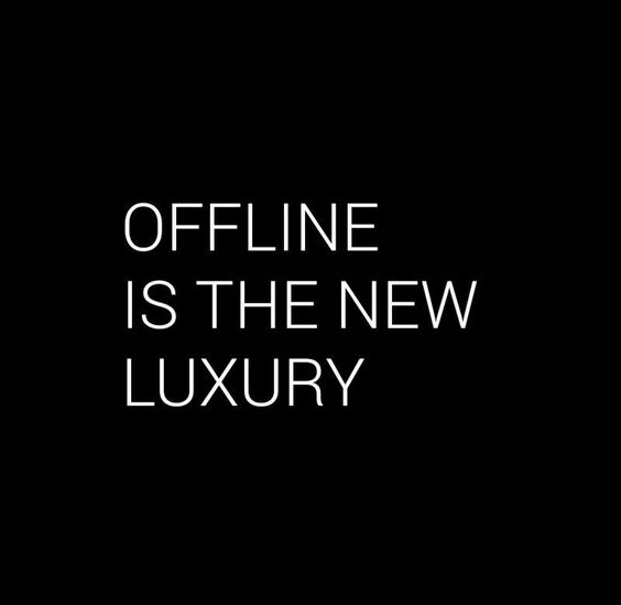 StudioPostma's tweet image. Een mooie #quote voor het #weekend #offline is the new #luxery