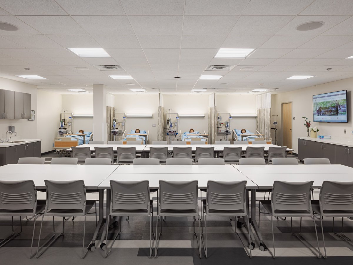 In 2016, we completed the Gwynedd Mercy U. Nursing School located in Bensalem, PA. #architecture #interiordesign #healthcare #education