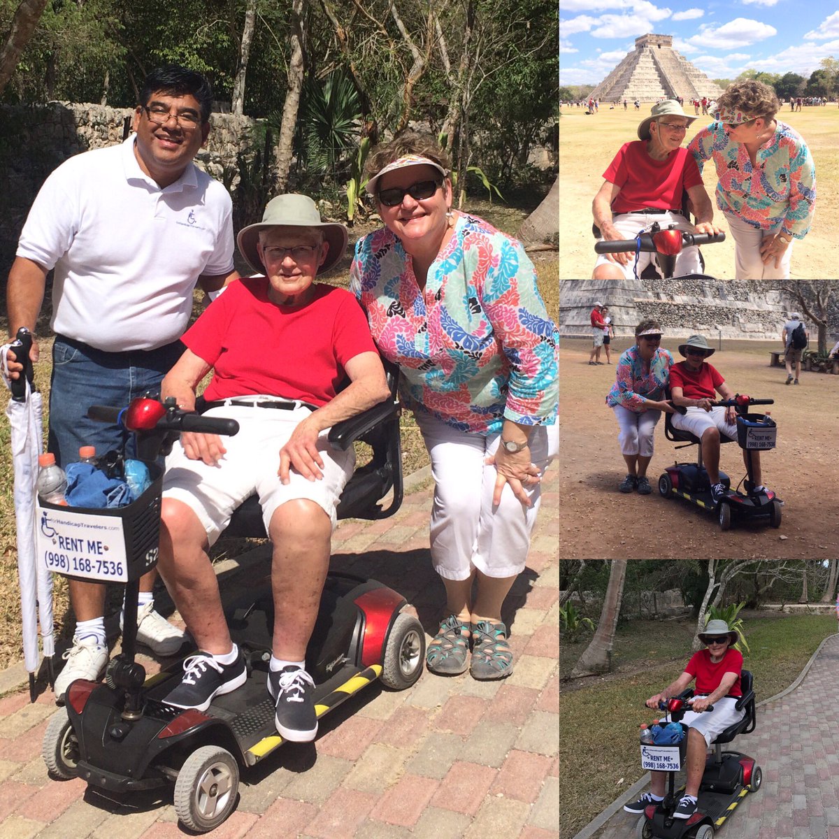 ForHandicap's tweet image. Gracias, Gail &amp;amp; Courtney, for allowing us to be part of your experience.
#ChichenItza #cancun #Mexico #ForHandicapTravelers 😃