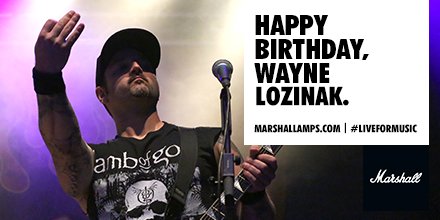 marshallamps's tweet image. Happy Birthday to @hatebreed riff machine and Marshall artist, @waynelozinak #liveformusic