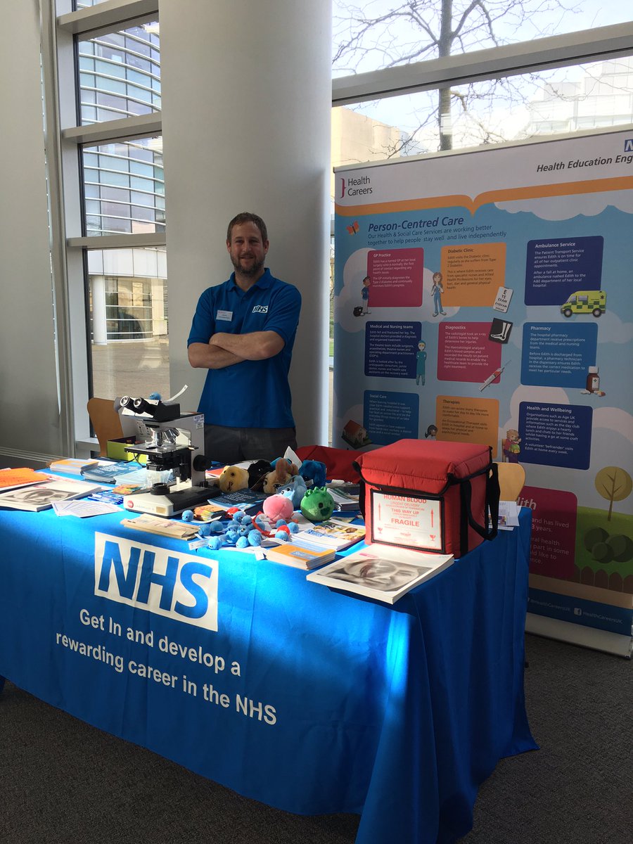 <a href="/BenKentJones/">Ben Jones</a> @HEE_KSS <a href="/WeHCScientists/">NHS Healthcare Science</a> <a href="/BigBangFair/">BigBang redirect</a> promoting health care science careers in the NHS
