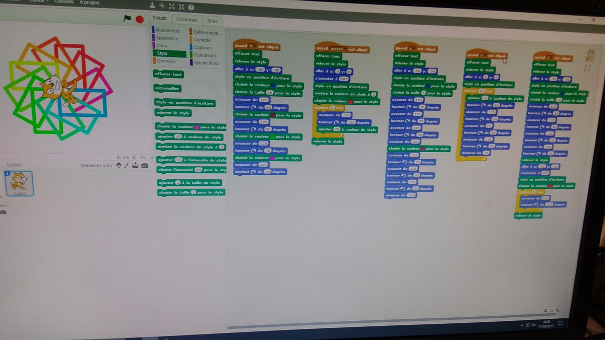 P7i7Plum3's tweet photo. @Canope_70 #DefiScratchGeom2017 Résultats de fin de semaine en 1h30 https://t.co/PbxYlj3efg