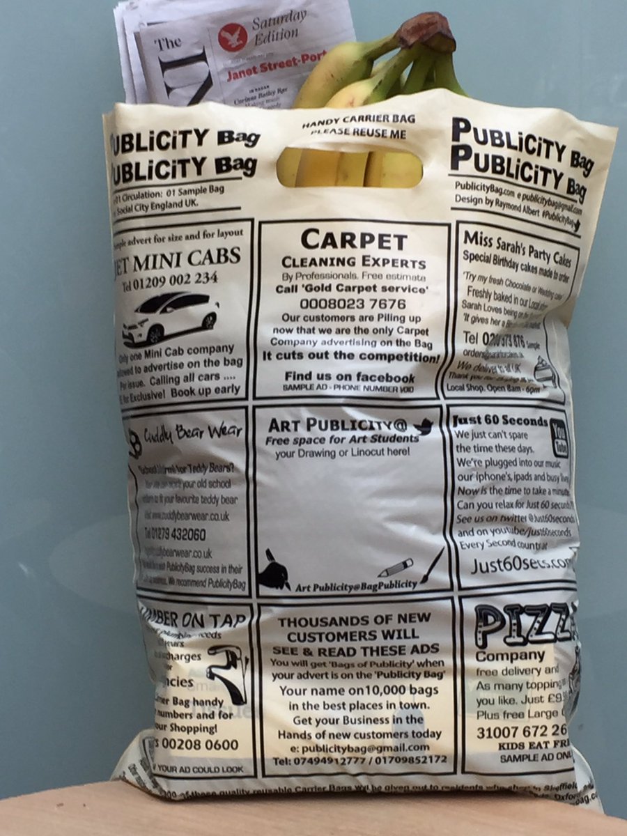 Have you business advert on 1,000 carrierbags for only £45 inc.T 07494912777 publicitybag@gmail.com <a href="/PublicityBag/">PublicityBag</a>