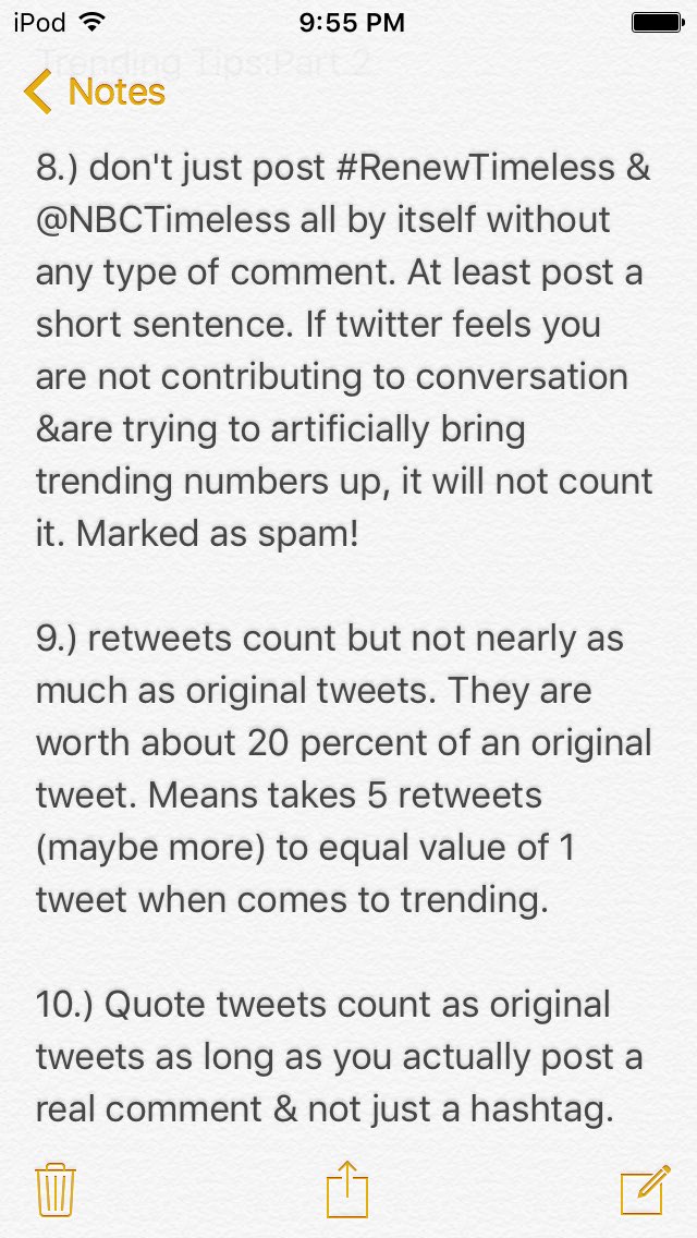 Some additional useful #TimelessDays  trending Guidelines! #Timeless fans please RT!