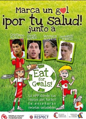 cuidarcorazon's tweet photo. .@worldheartfed @UEFA y @cuidarcorazon animan a los niños a comer sano con la app #Eatforgoals. ¡Descárgala gratis! https://t.co/xDKvinVk8f https://t.co/7QIdnD0kCO