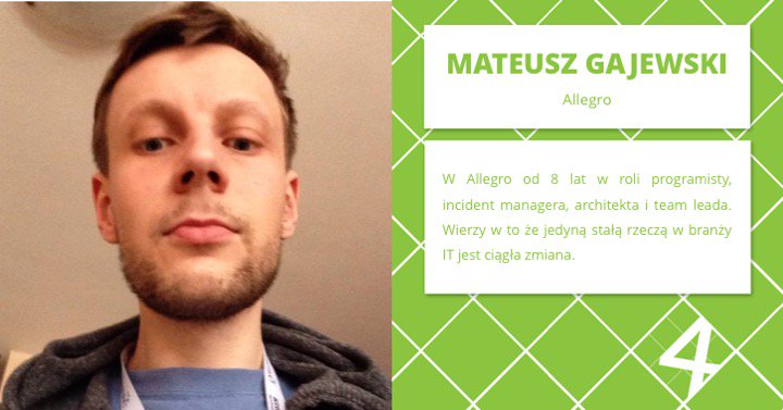 4Developers's tweet photo. Architektura Allegro - 4 lata po rewolucji mikrousługowej - @wendigo na ścieżce #AppArch II #4Developers https://t.co/gnpEWCCqOJ https://t.co/UWjQ8vfPwH