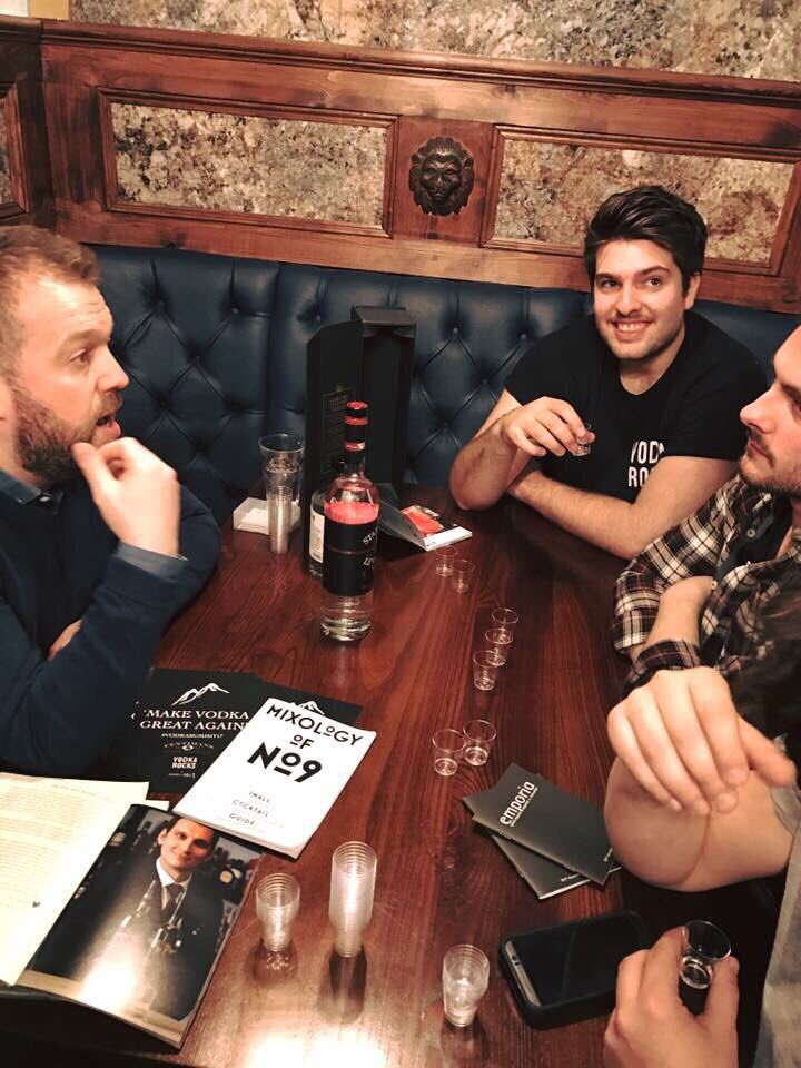 SL_VodkaUK's tweet photo. Did you see us at the Vodka Summit in London? @mdakers123 was on hand with our Ukrainian gems in @SL_VodkaUK and @DistilNo_9! #VodkaSummit https://t.co/RDWDQzawgS