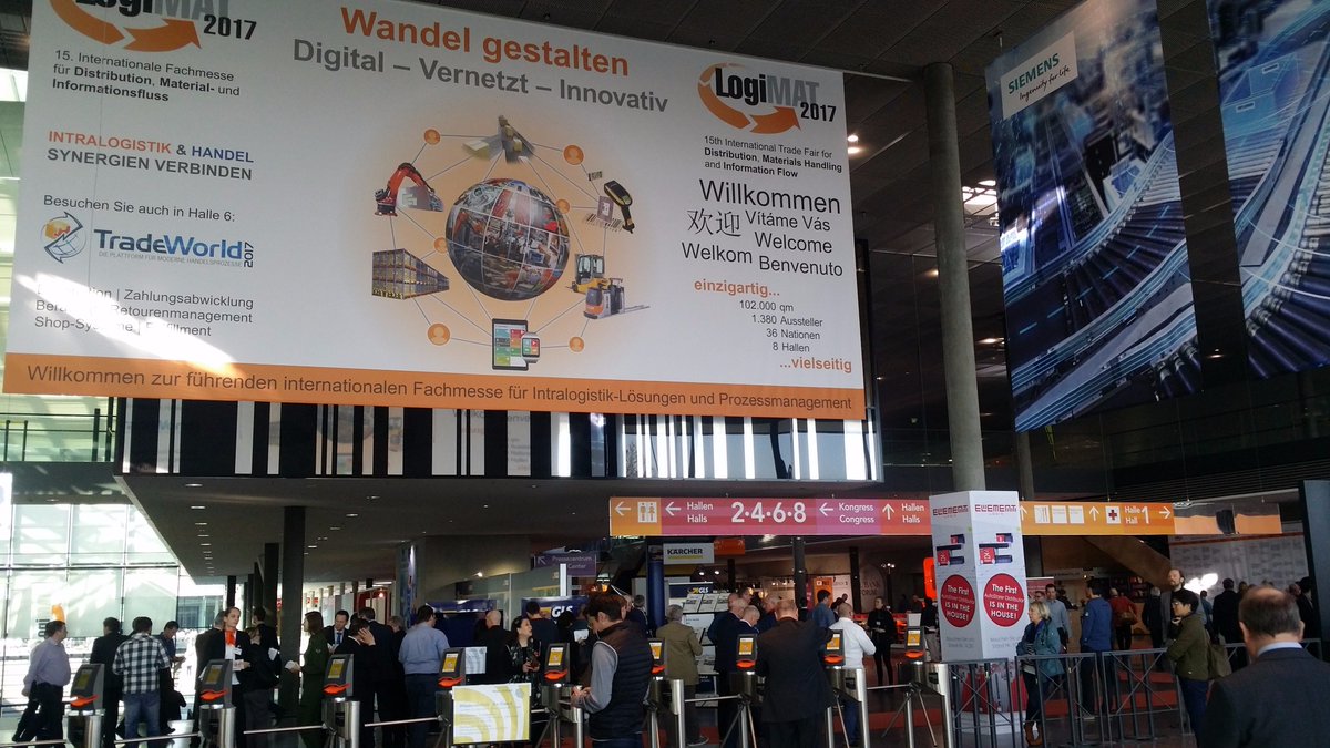 ATKrakow's tweet photo. More photos from our visit at #LogiMAT2017 #Stuttgart @LogiMATDaily @Messe_Stuttgart #Germany @KUKA_RoboticsDE @BoschGlobal @toyota_europe https://t.co/G2XlB1nBDh