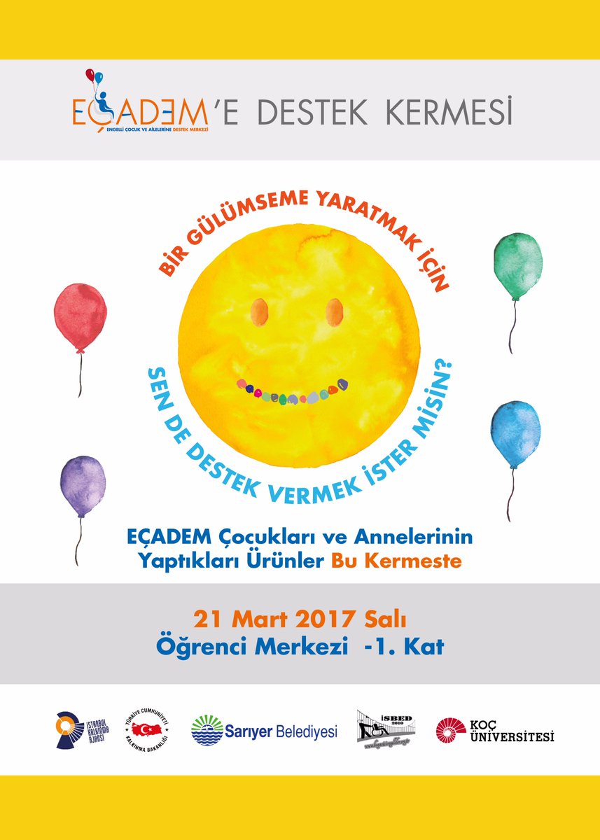 Koç Üniversitesi Engelli Çocuk ve Ailelerine Destek Merkezi (EÇADEM) anne ve çocuklarının yaptıkları ürünler 21 Mart’taki kermeste!