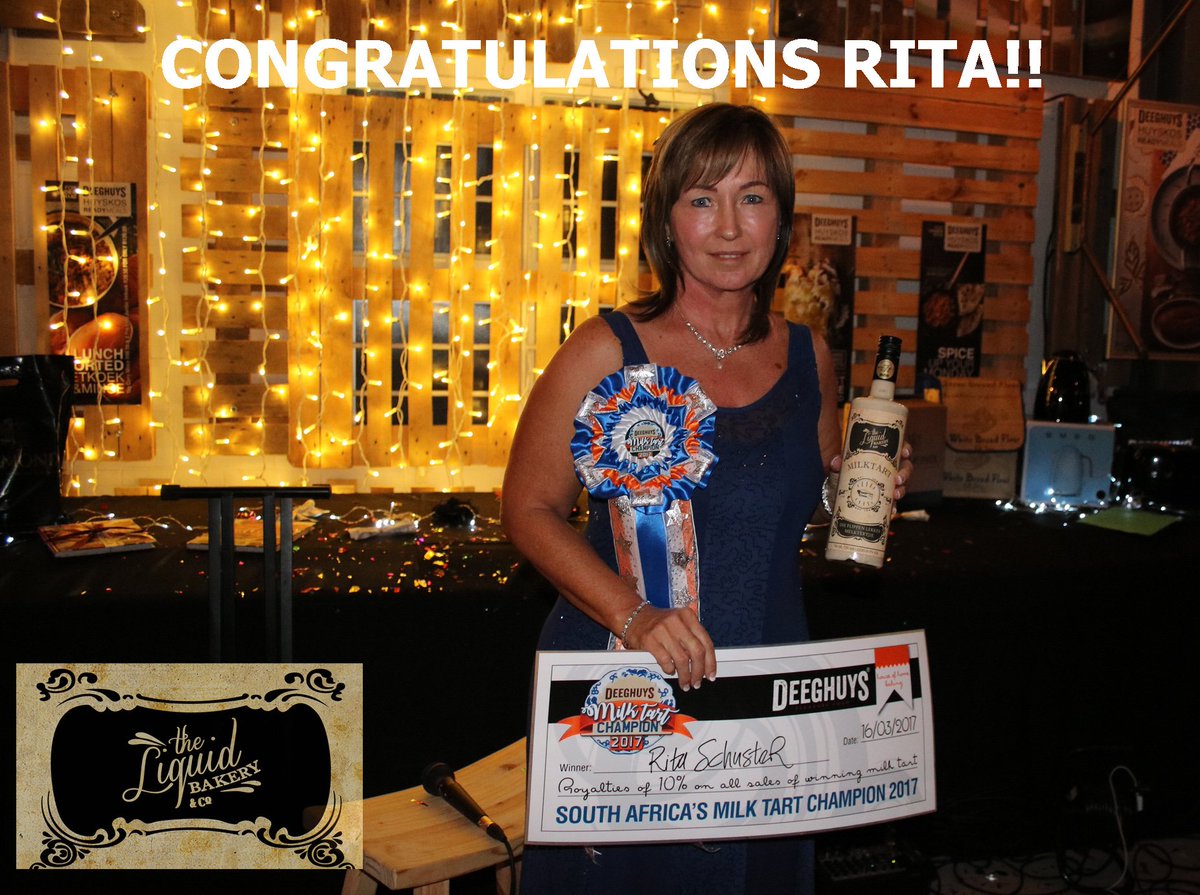 Proud to be a sponsor of the 2017 Deeghuys Milktart Championships The Liquid Bakery &amp; Co- Milktart Vodka available at most leading retailers