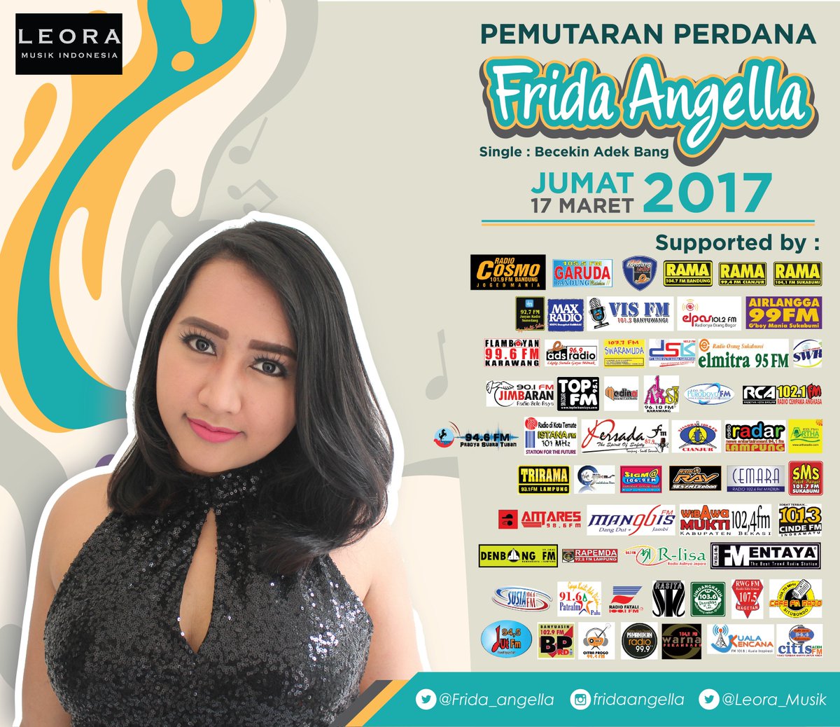 #PemutaranPerdana Np:<a href="/frida_angella/">Frida Angella</a> #BecekinAdekBang Cc <a href="/Leora_Musik/">LeoraMusikIndonesia</a> <a href="/bimadaniatmaja/">Bima Daniatmaja</a> <a href="/jalankarmel114/">Basrul Hutabarat</a>