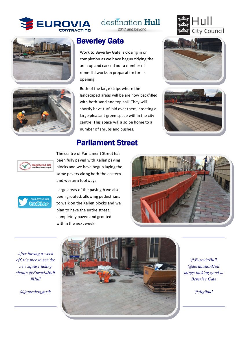 destinationHull's tweet photo. Possibly the penultimate update from @EuroviaHull so grab it while you can! Public Realm works closing in on completion in #destinationHull https://t.co/BalzfmJTOW