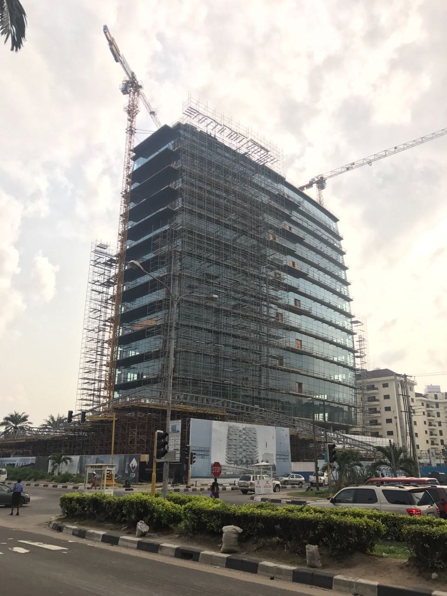 InfoSutherland's tweet photo. Kings Tower in Lagos, engineered by Sutherland, nearing completion. https://t.co/8x42OX391W