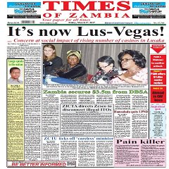 timesofzambia's tweet photo. Todays Headlines : Lus-vegas #lusaka #casions #zicta  #zesco  @ZICTAICP    #hamududuqits  Get a copy #etimes https://t.co/1jhMjvCFVs https://t.co/BYL0ScEpLq