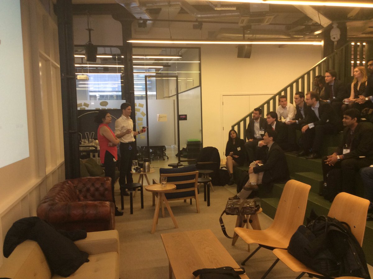 TracyEast5's tweet photo. Adam Meadway &amp; colleagues discuss Innovation, Next generation and Brexit implications on FS at Capco. Tks @WBSchool https://t.co/PjNntLgaew