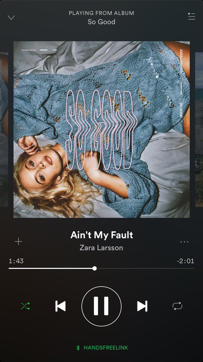 megeforde's tweet photo. @zaralarsson 's new album #sogood is great to listen during a #morningcommute 👌🏻🚗🎧 https://t.co/IzocZfh9UE