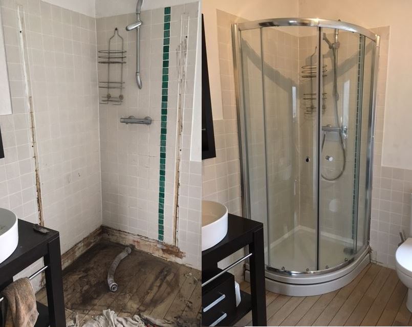 Heating_Co's tweet photo. Another good job by our guys! Looks a little better ;oD  #beforeandafter #Shower #Plumber #plumbing #homeimprovements https://t.co/O8J1NAocMj