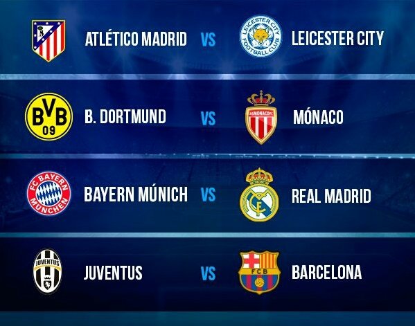 DTVTotal's tweet photo. ¡Así quedaron los cruces de los 4tos de final de la #ChampionsLeague!
🔥Hoy ARDE #FutbolTotalDIRECTV10Años🔥 https://t.co/EAi8SFlraX