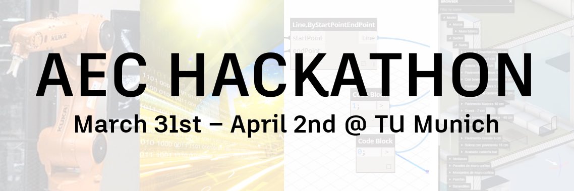 DynamoBIM's tweet photo. AEC Hackathon Coming to Germany! https://t.co/fw8kpnI9kx March 31-April 2nd! https://t.co/SHaBceFPkL