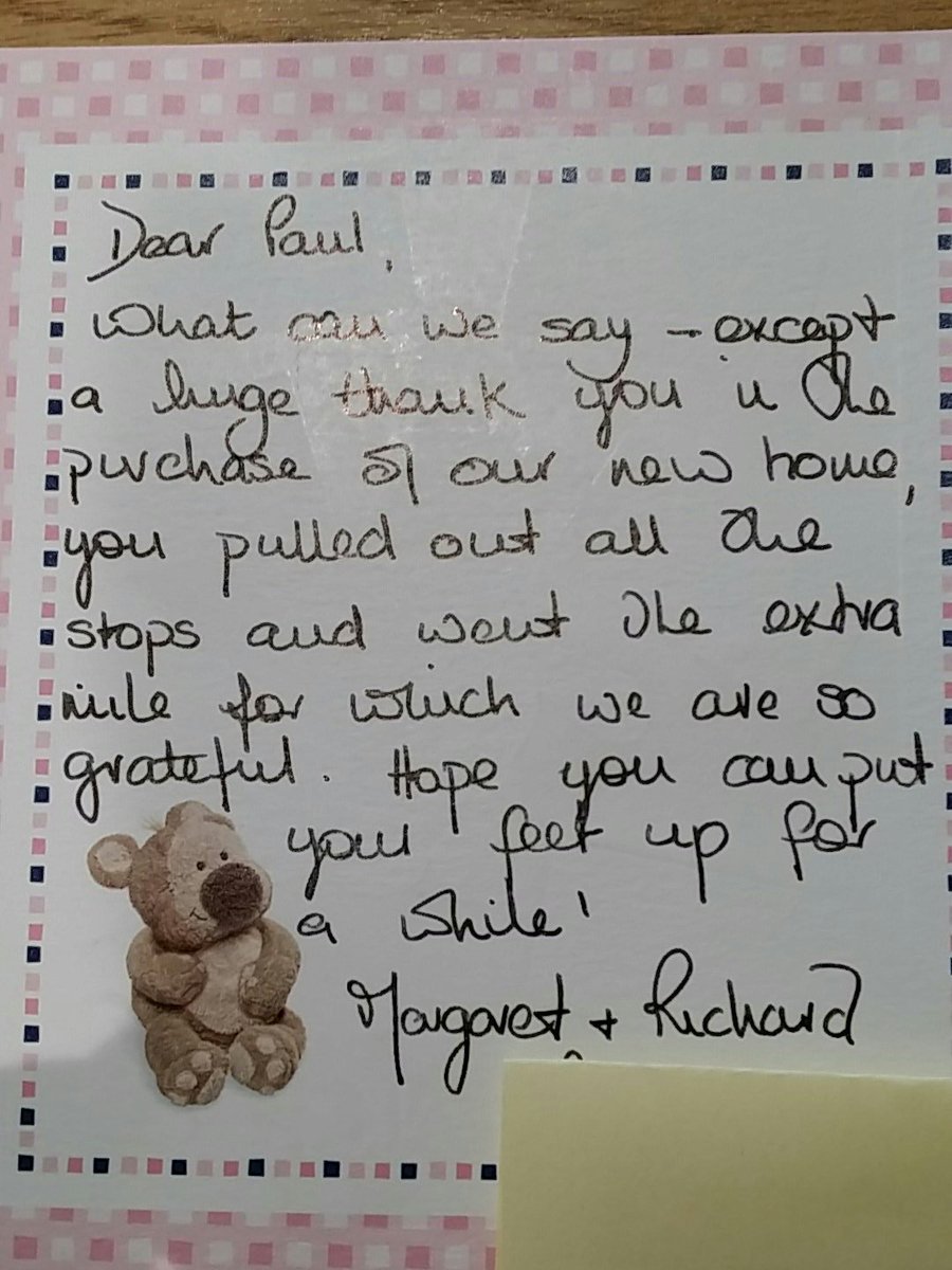 Gibson_Gammon's tweet image. What a lovely message 😊. Gibson Gammon - go the extra mile! #clanfield #clanfieldproperty