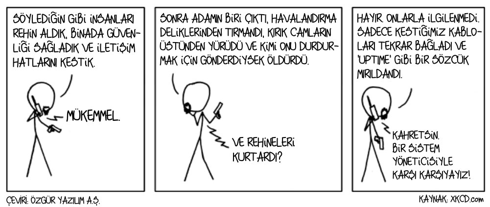 Sorumluluk sahibi bir sistem yöneticisi 😎 #xkcdturkce